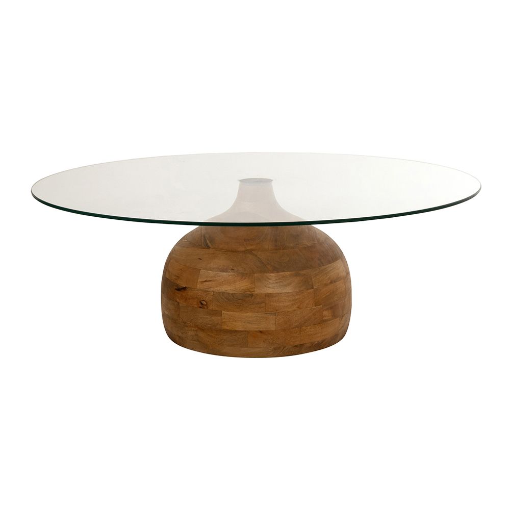 Stella salontafel Ø100, H35 | Clear glass | Couture Collection