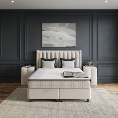 Opbergboxspring Blackpearl Beige 180x220 Opbergboxspring Blackpearl Beige 180x220