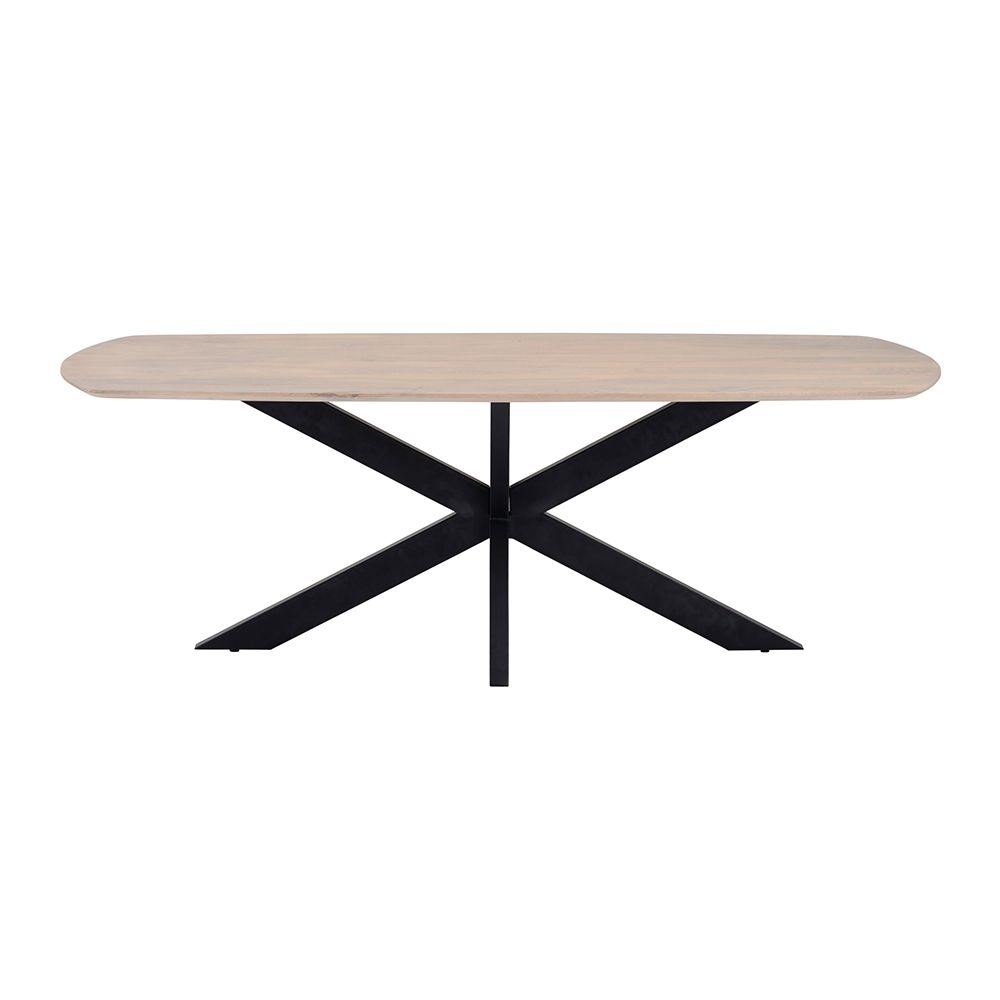 Eetkamertafel deens ovaal 180, Mango Ashblond