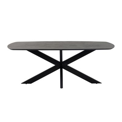 Eetkamertafel deens ovaal 210, Acacia Black Eetkamertafel deens ovaal 210, Acacia Black