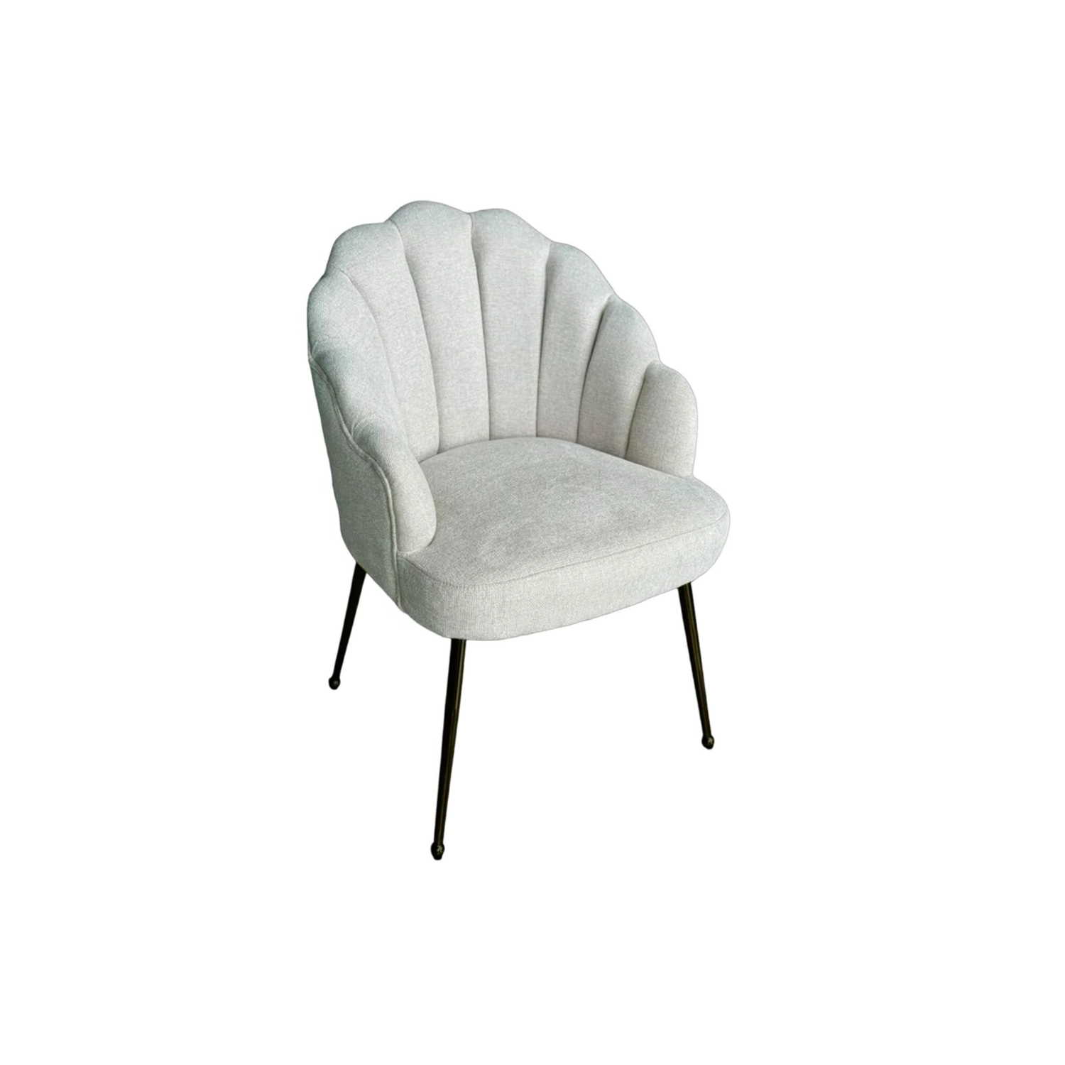 CHAIR ACCENT ZB-5600 BLACK LEGS + LIGHT TAUPE TEXERE