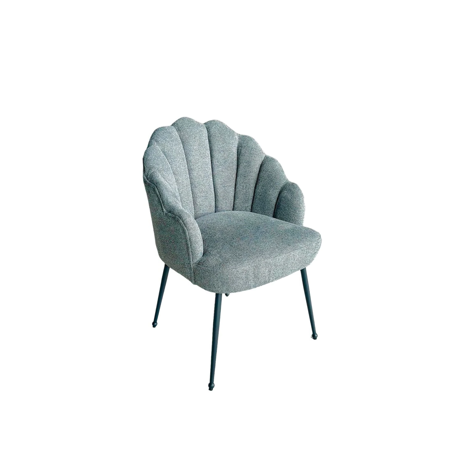 CHAIR ACCENT ZB-5600 BLACK LEGS + DARK GREY TEXERE