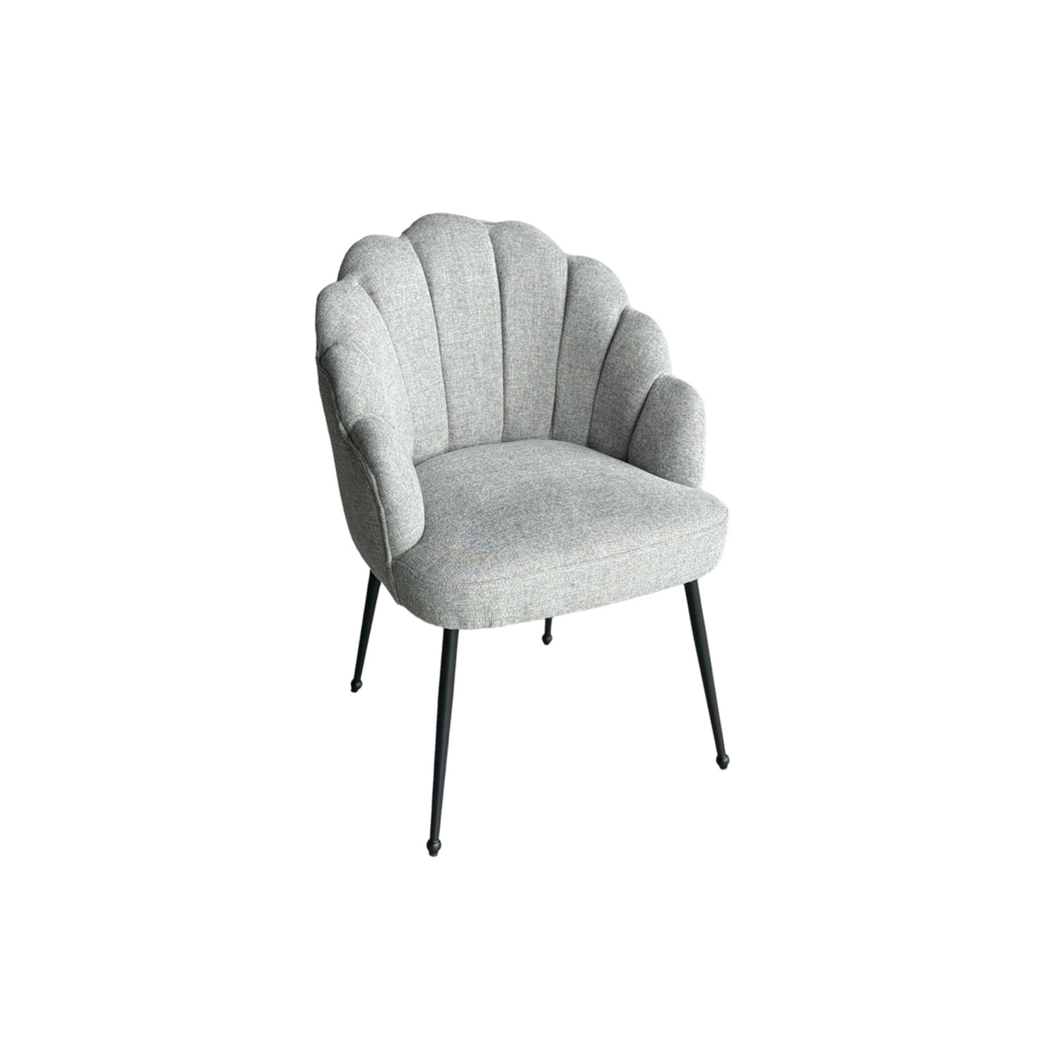 CHAIR ACCENT ZB-5600 BLACK LEGS + LIGHT GREY TEXERE