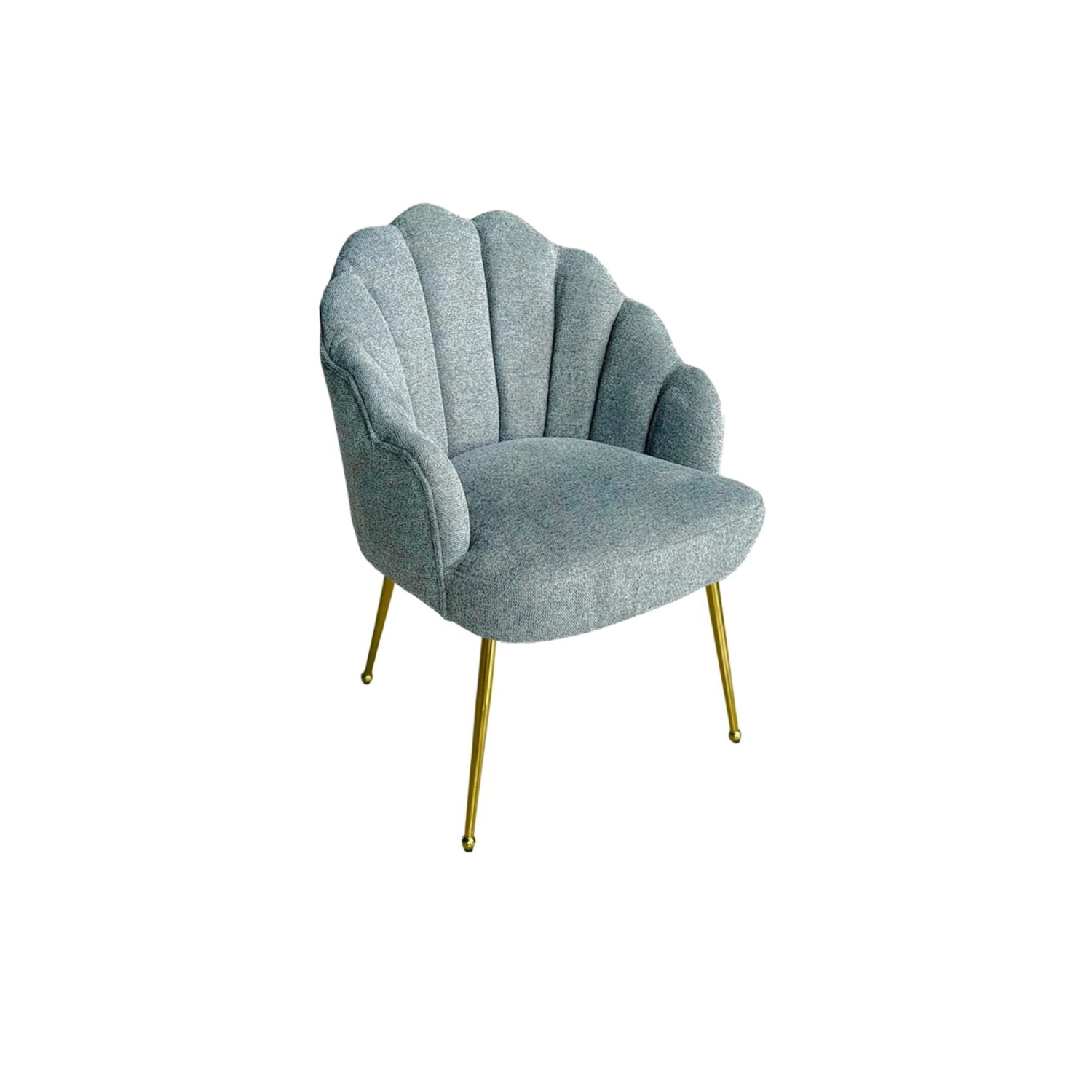 CHAIR ACCENT ZB-5600 GOLD LEGS + DARK GREY TEXERE