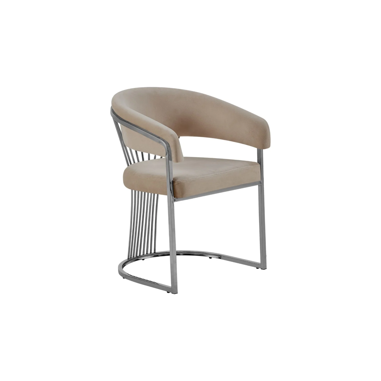 CHAIR ACELYA VC806 SILVER + TAUPE