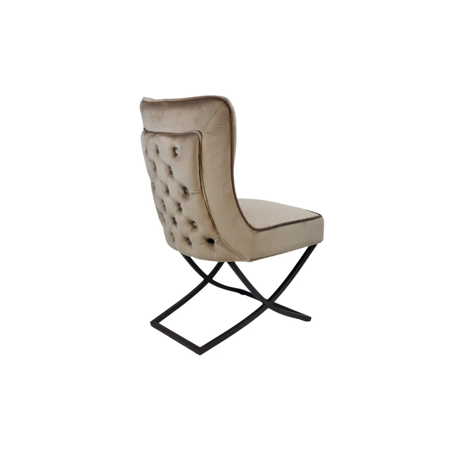 CHAIR RIXOS 105 BLACK LEGS + TAUPE FABRIC (C42)