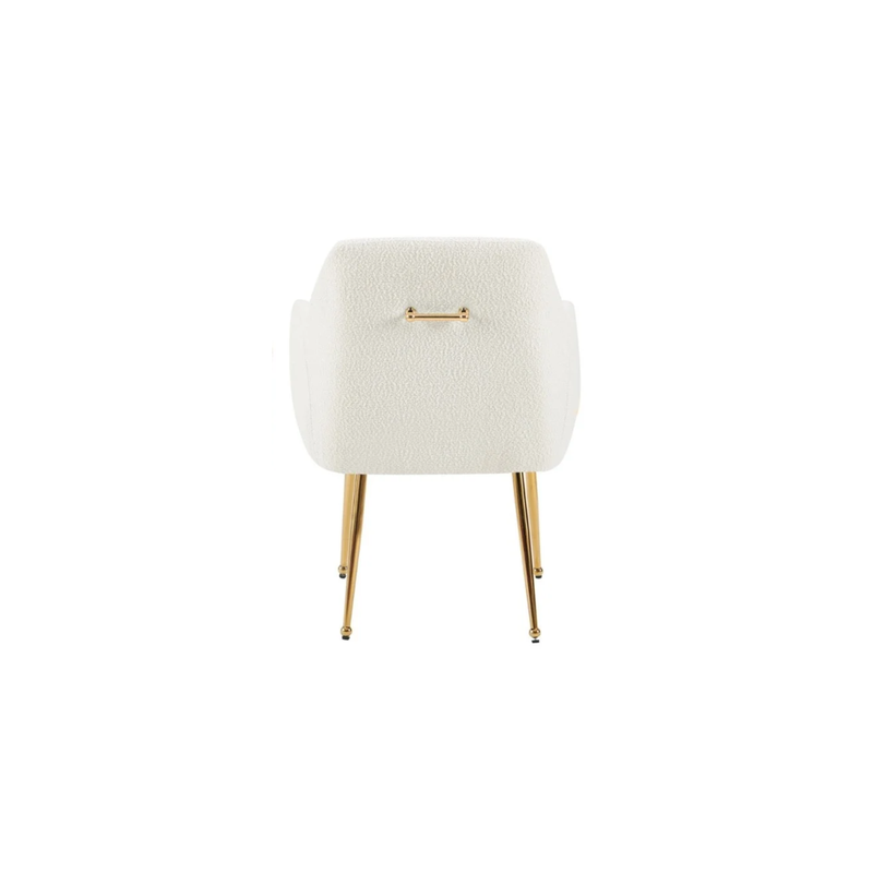 CHAIR MILA  VC802A GOLD + WHITE TEDDY