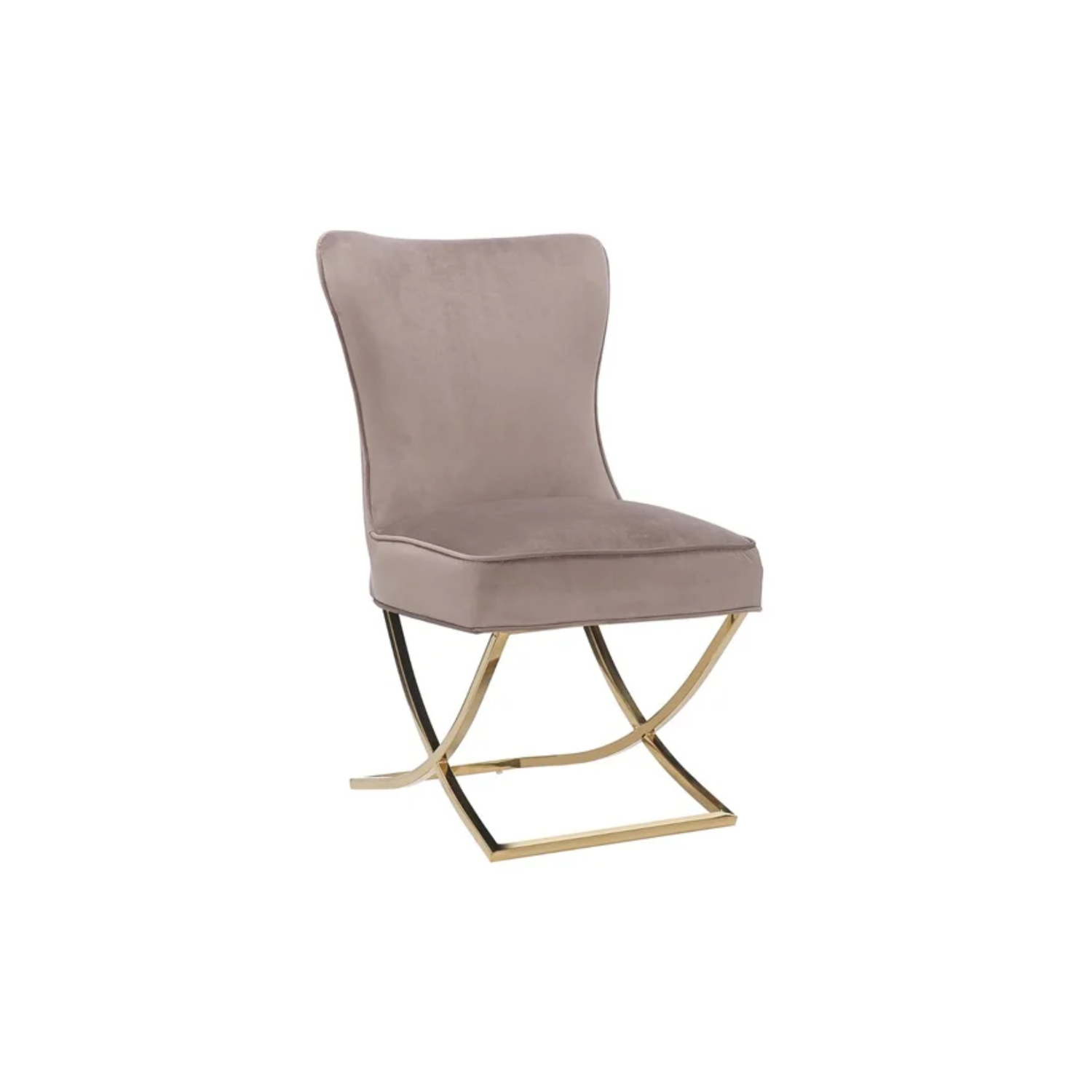 CHAIR RIXOS 105 GOLD LEGS + TAUPE FABRIC (C42)