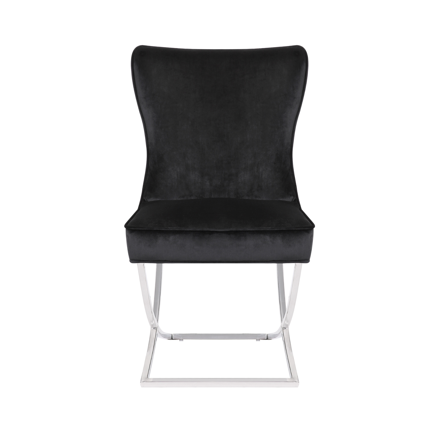 CHAIR RIXOS 105 SILVER LEGS + BLACK FABRIC (C59)
