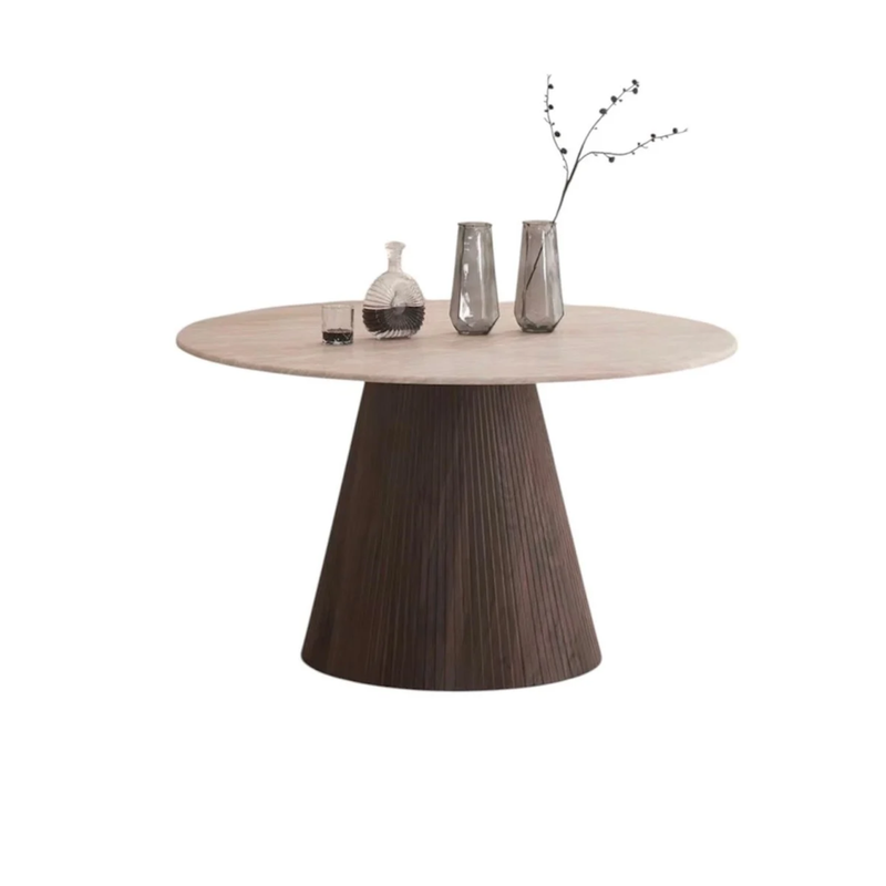 KIMBERLY BROWN DT 130 ROND FLINTSTONE FAUX  MARBLE TOP