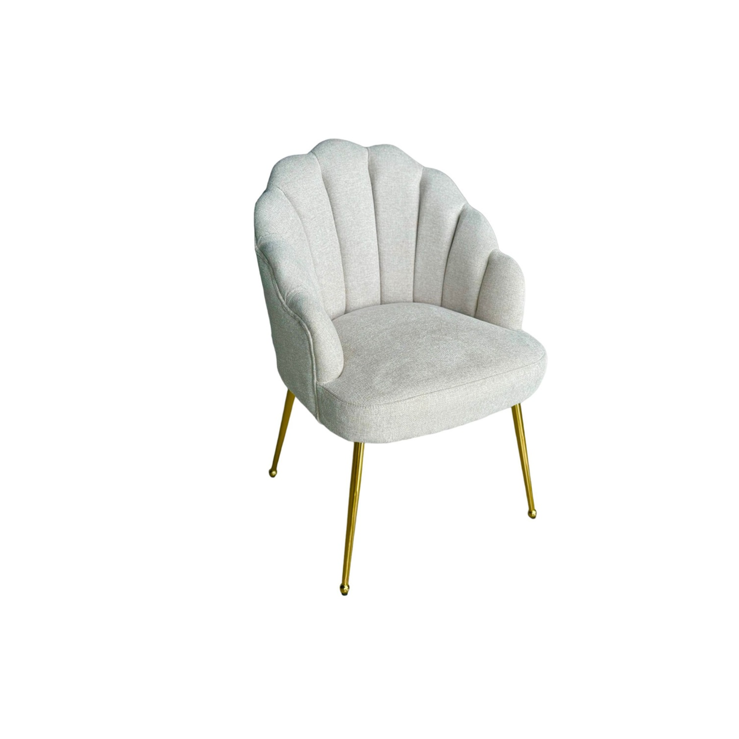 CHAIR ACCENT ZB-5600 GOLD LEGS + LIGHT TAUPE TEXERE