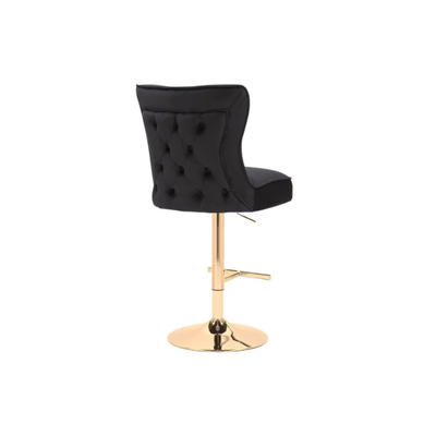 CHAIR RIXOS BAR 7122 GOLD LEGS + BLACK FABRIC (C59)