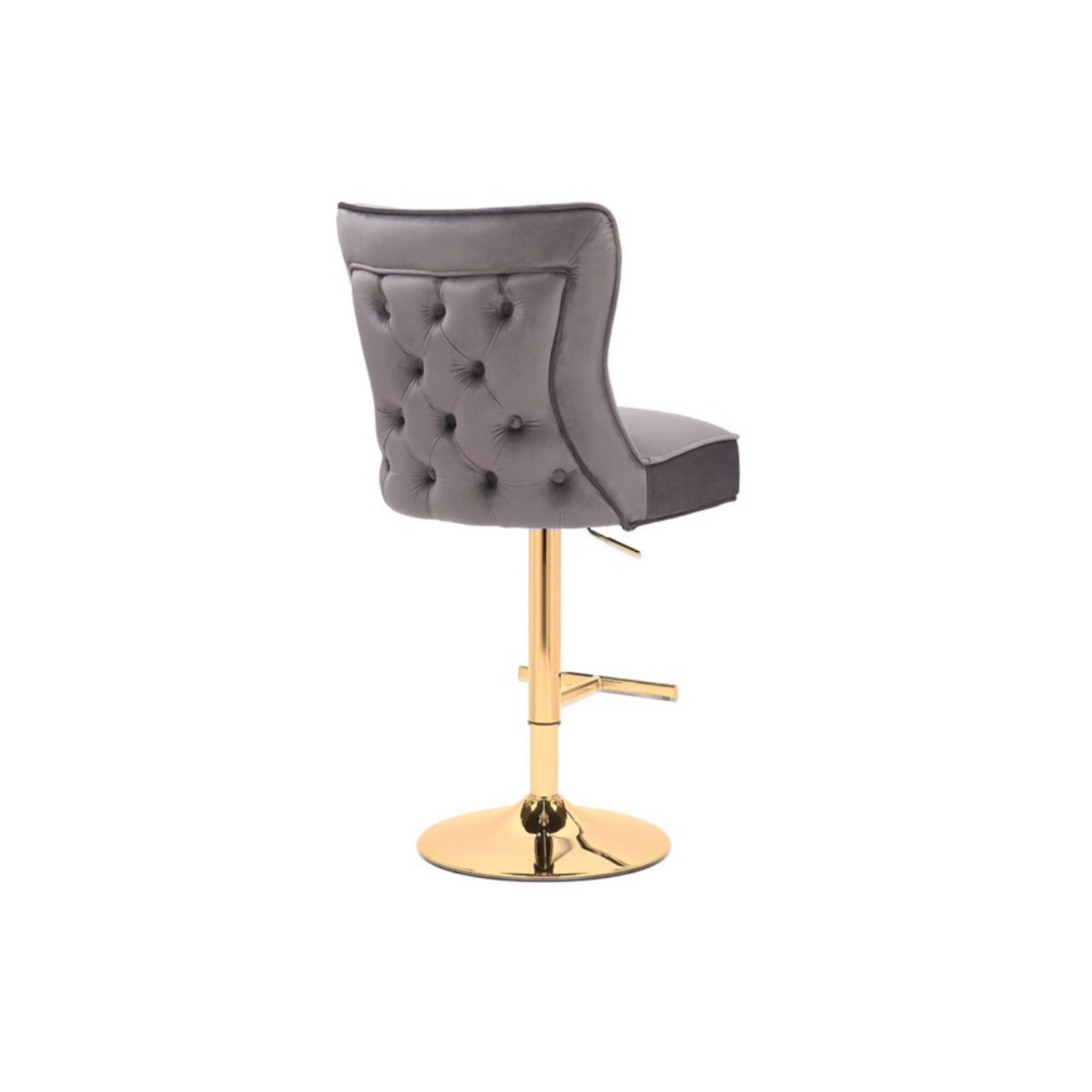 CHAIR RIXOS BAR 7122 GOLD LEGS + GREY FABRIC (C43)