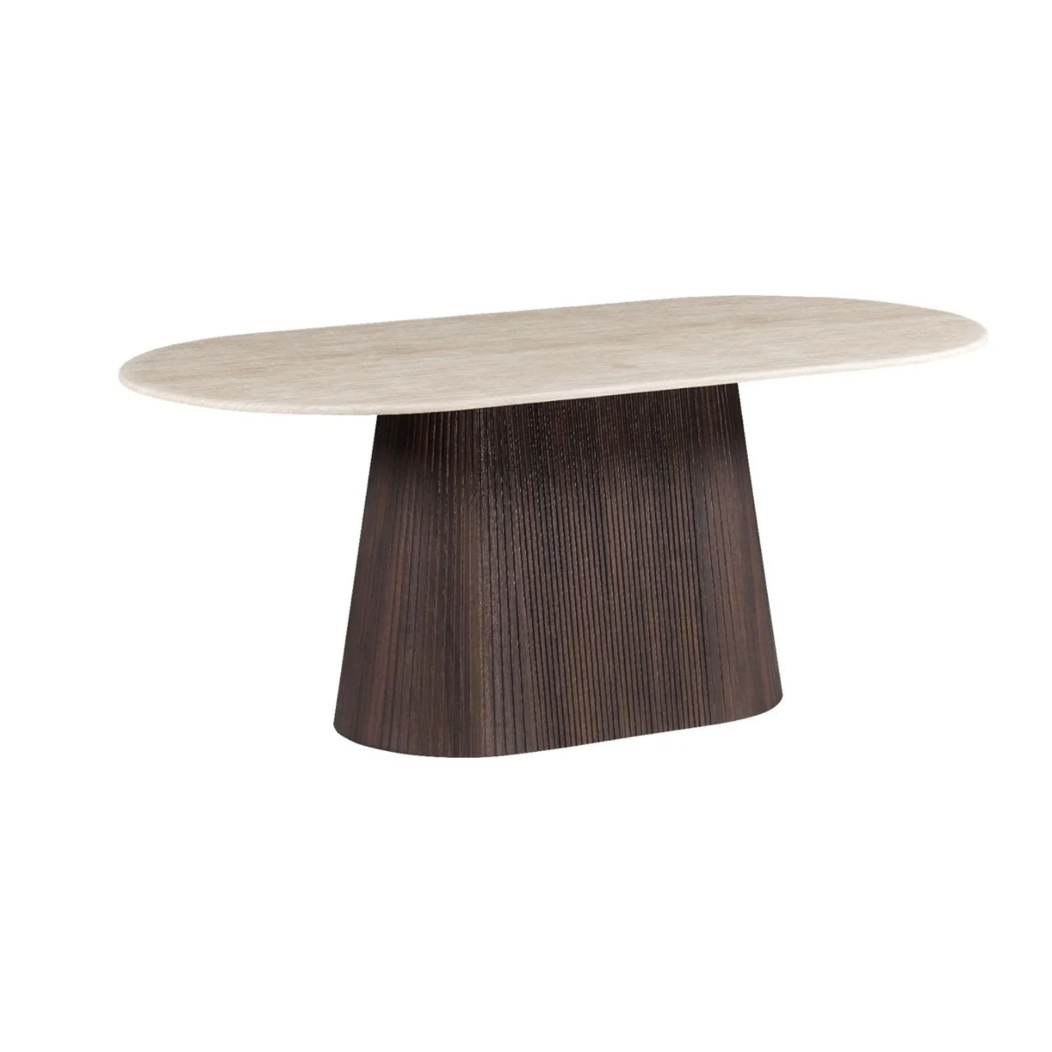 KIMBERLY BROWN DT OVAL 160X90X75 FLINTSTONE FAUX  MARBLE TOP