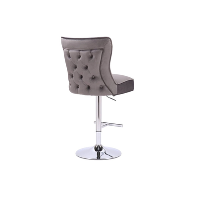 CHAIR RIXOS BAR 7122 SILVER LEGS + GREY FABRIC (C43)