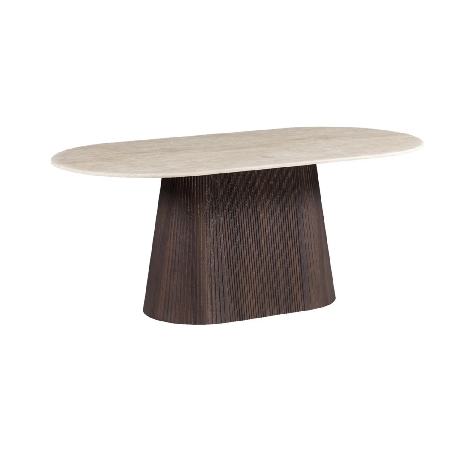 KIMBERLY BROWN DT OVAL 220X110X75 FLINTSTONE FAUX MARBLE TOP