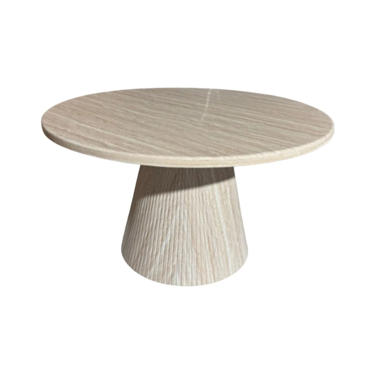 KIMBERLY DT 130 ROND FLINTSTONE FAUX  MARBLE TOP