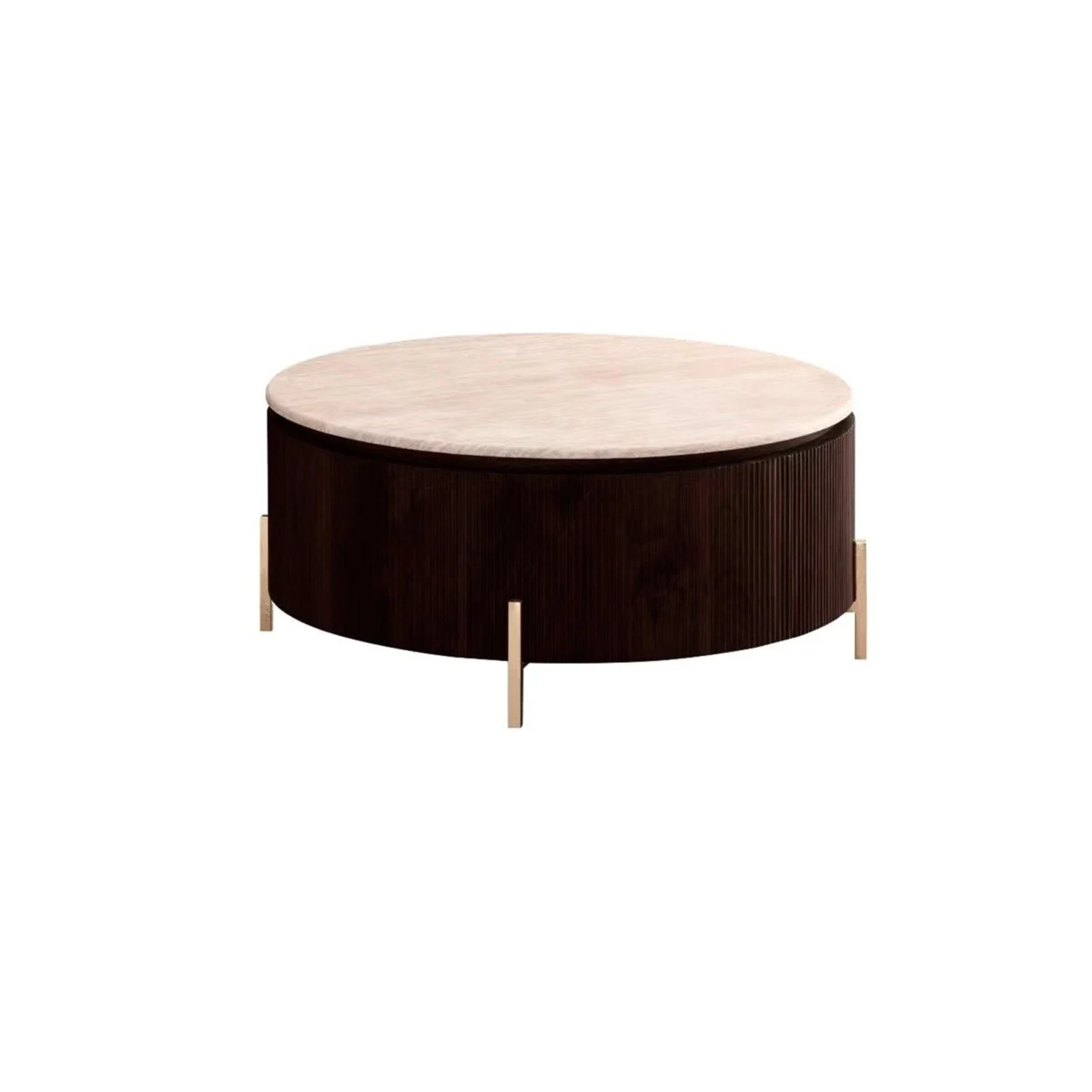 FOSTER BROWN CT 100 ROND FLINTSTONE FAUX  MARBLE TOP