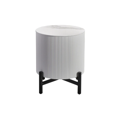 AQUA ET WHITE/BLACK CNC 45 ROND WHITE