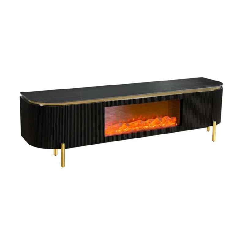 AQUA TT ZWART/GOUD SFEER HAARD 200X50X55 ZWART/WIT KERAMIEK