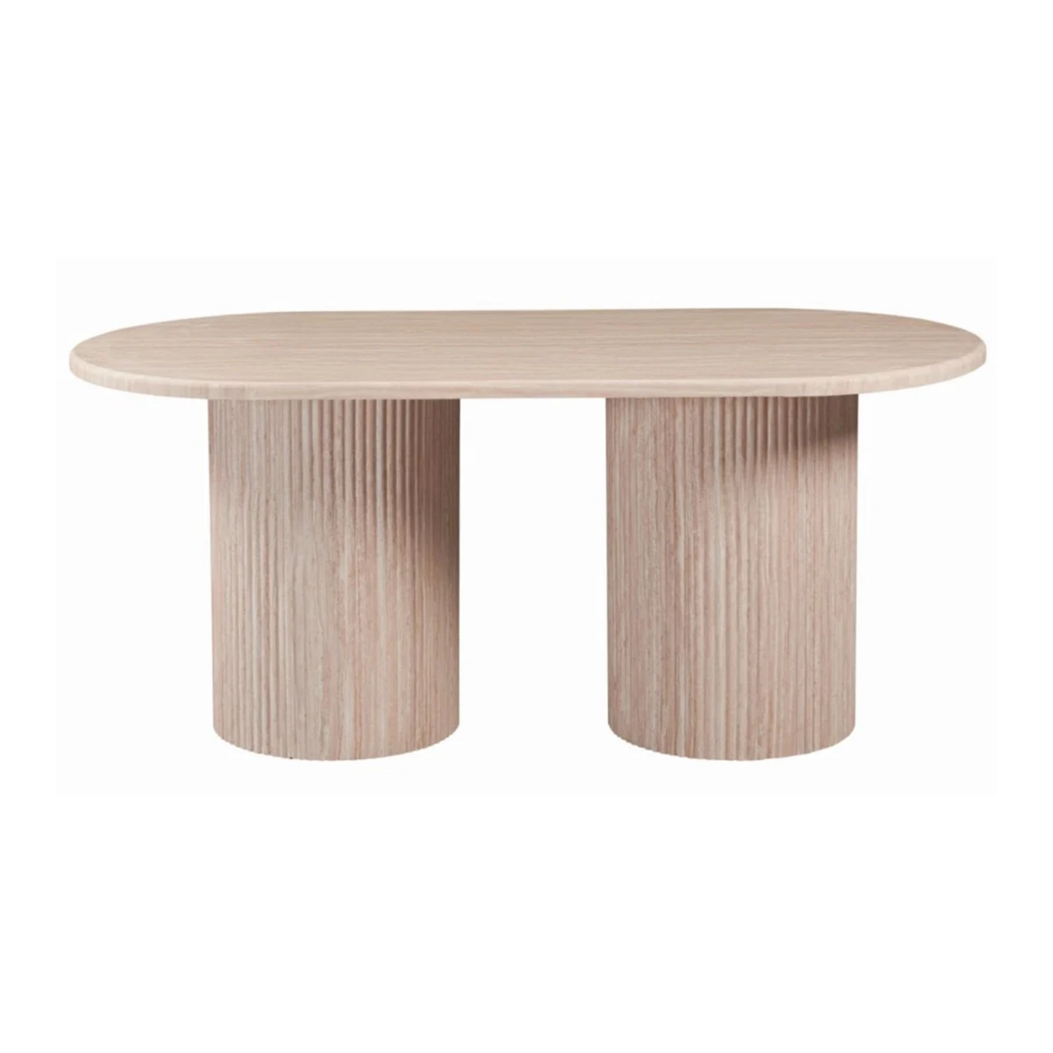 FLINTSTONE DINNING TABLE OVAL MARBLE TOP 220X110