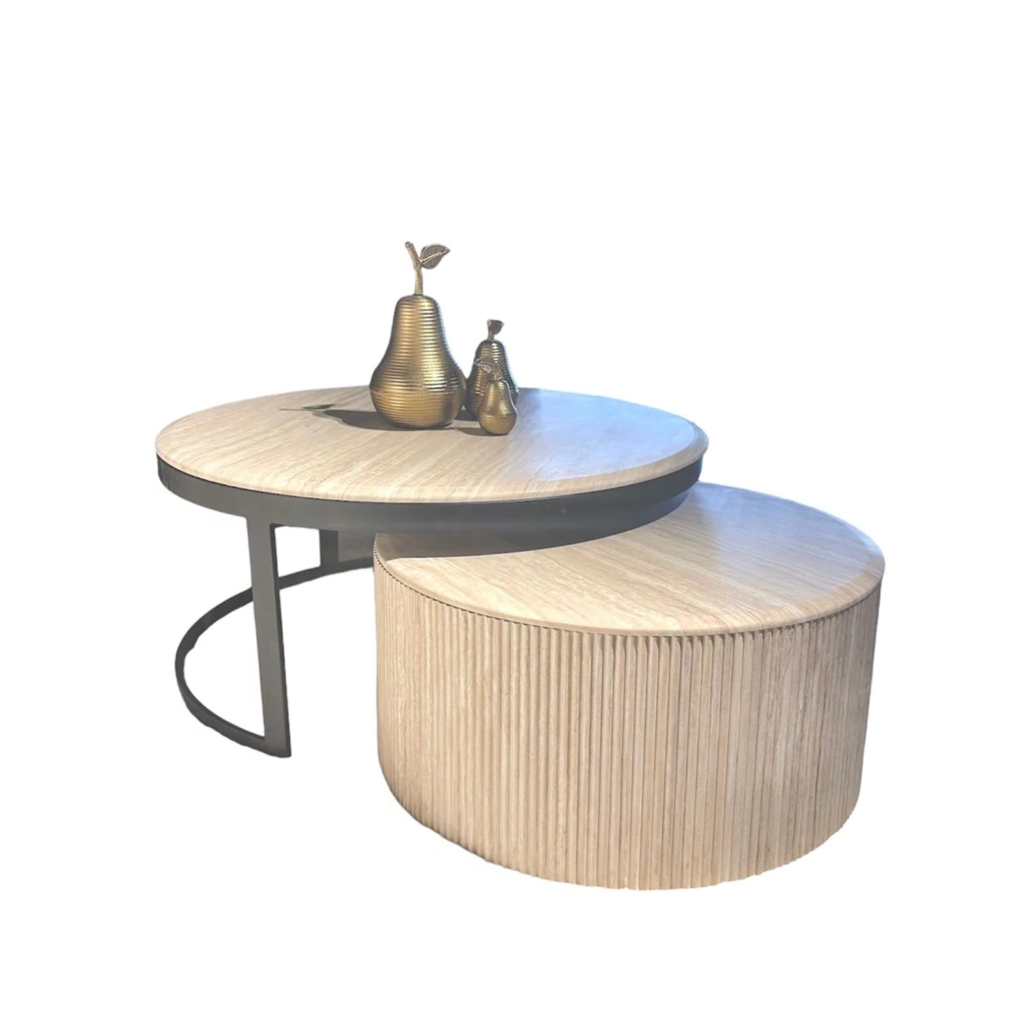 FOX BLACK  FLINTSTONE FAUX MARBLE TOP