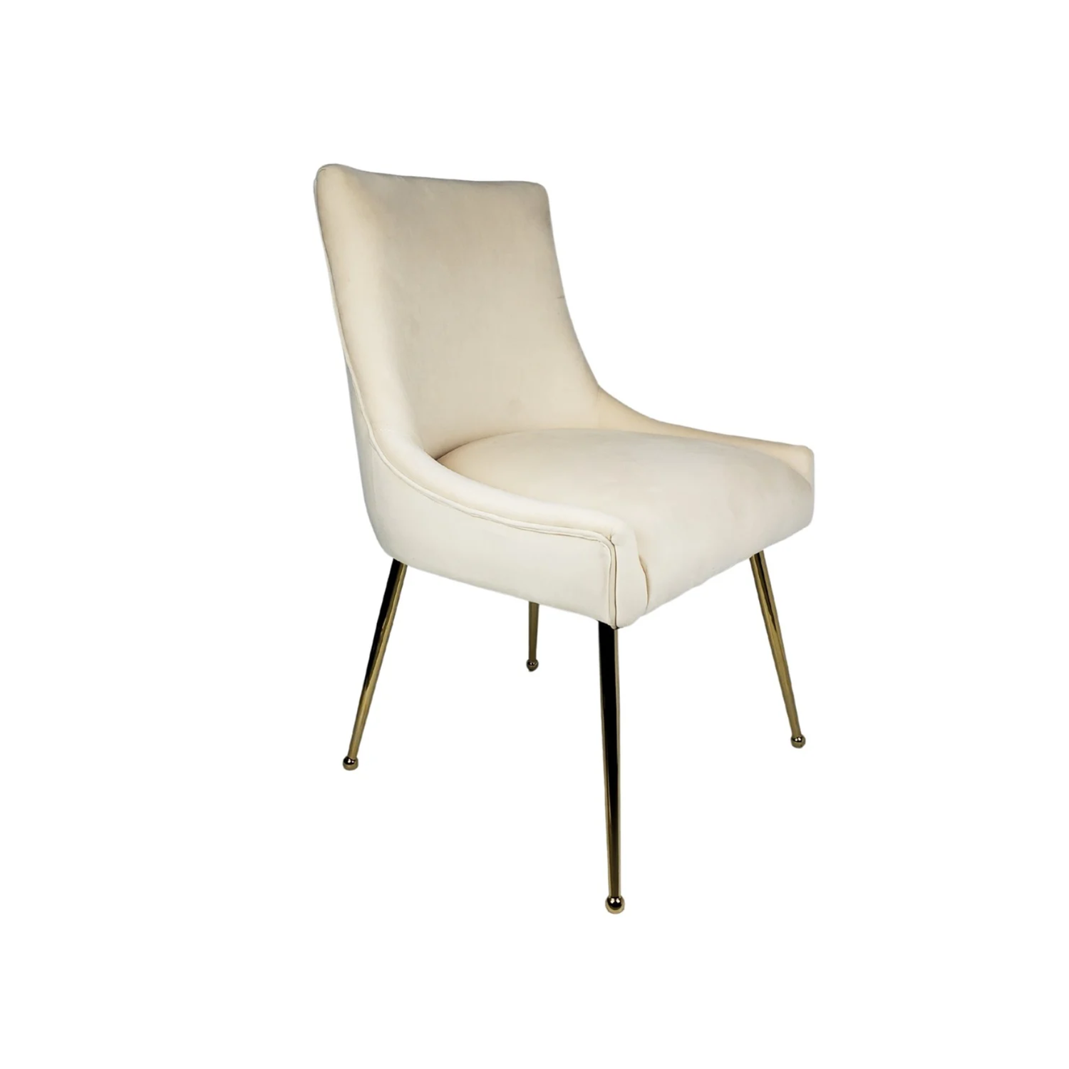 CHAIR Genoa 5255 GOLD LEGS + CREAM FABRIC