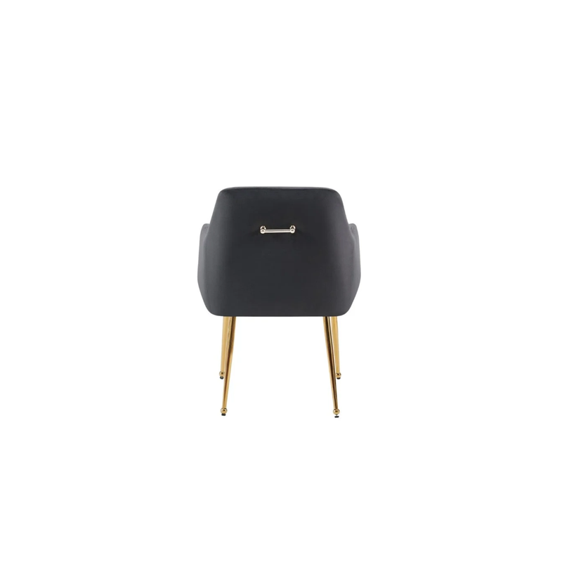CHAIR MILA  VC802B GOLD + BLACK CROCO