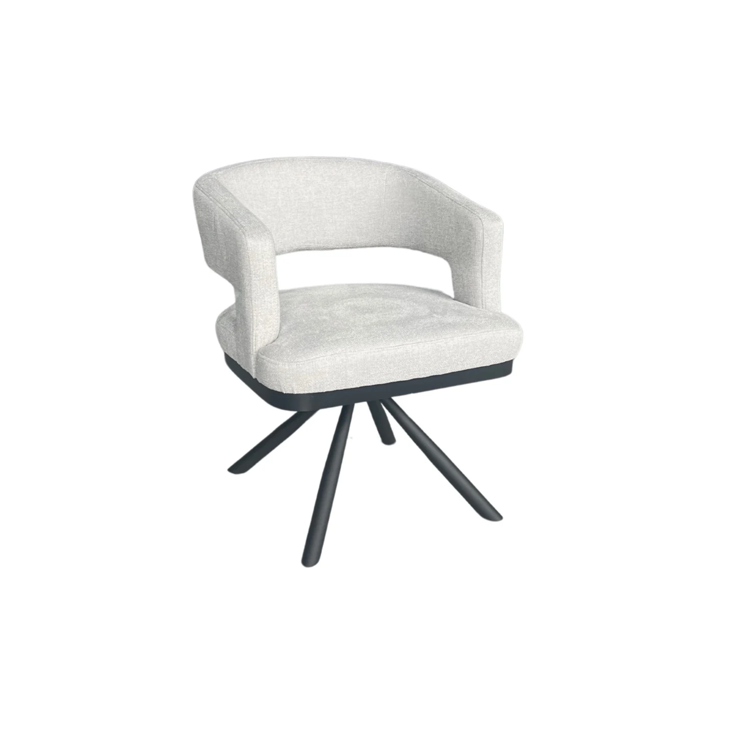 CHAIR ALENYA ZB-5620 BLACK LEGS LIGHT GREY 2110-16