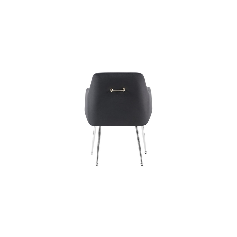 CHAIR MILA  VC802B SILVER + BLACK CROCO