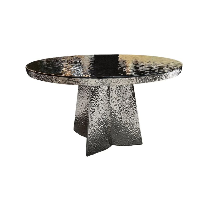 JIMMY DT SILVER 130 ROND BLACK FUSED GLASS