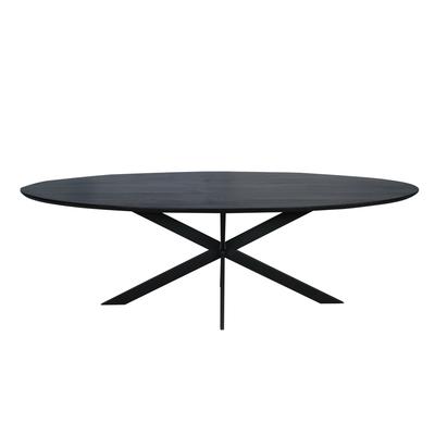 Eiken eettafel Ferris | Ovaal 240 cm | Zwart