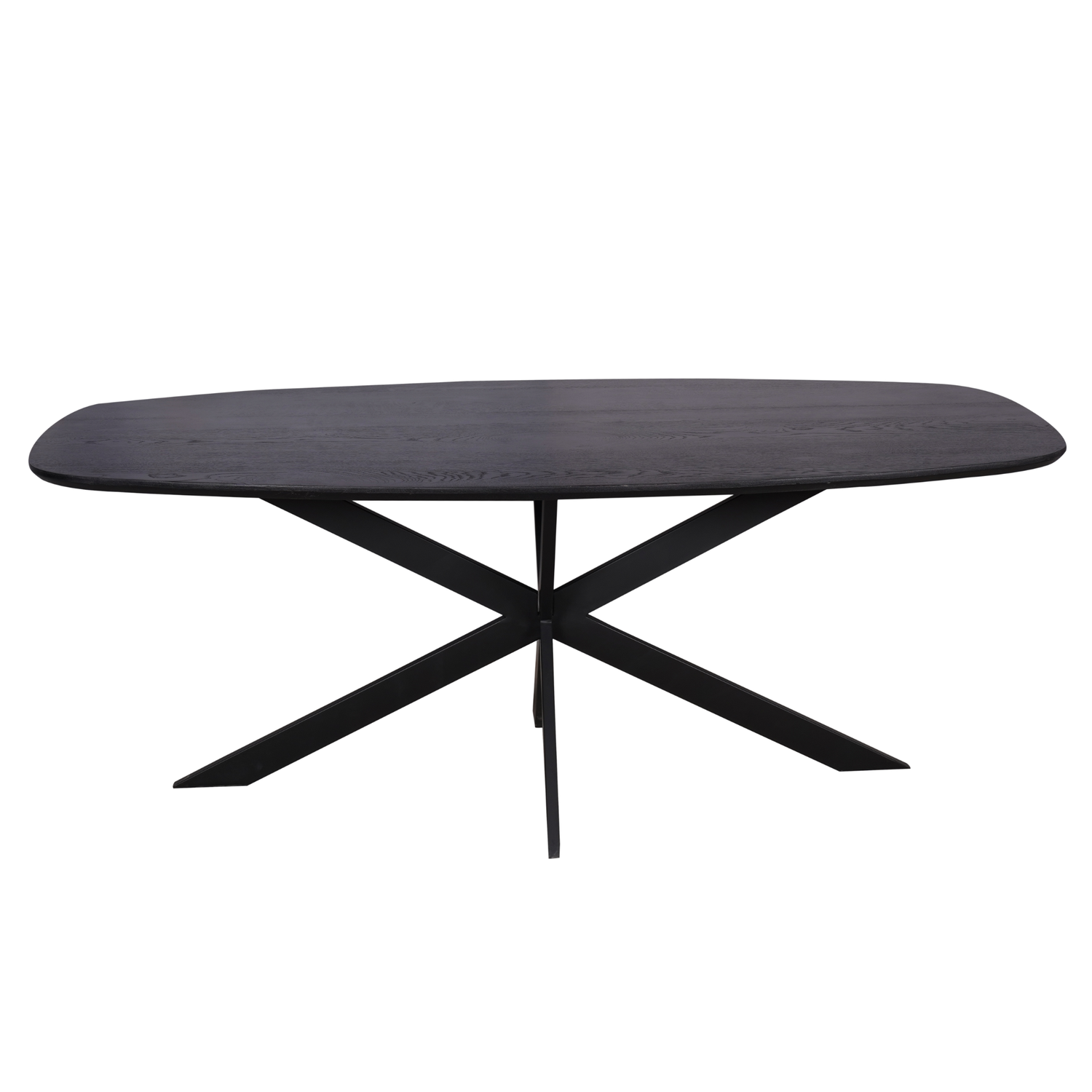 Eiken eettafel Ferris | Deens Ovaal 200 cm | Zwart