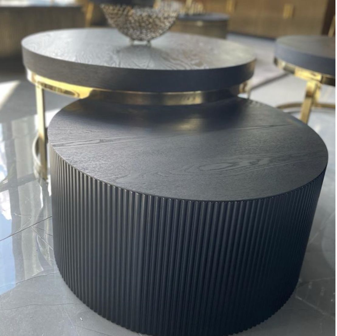 Fox Black Plain veneer 90/70 cm diameter Goud,zwart,zilver