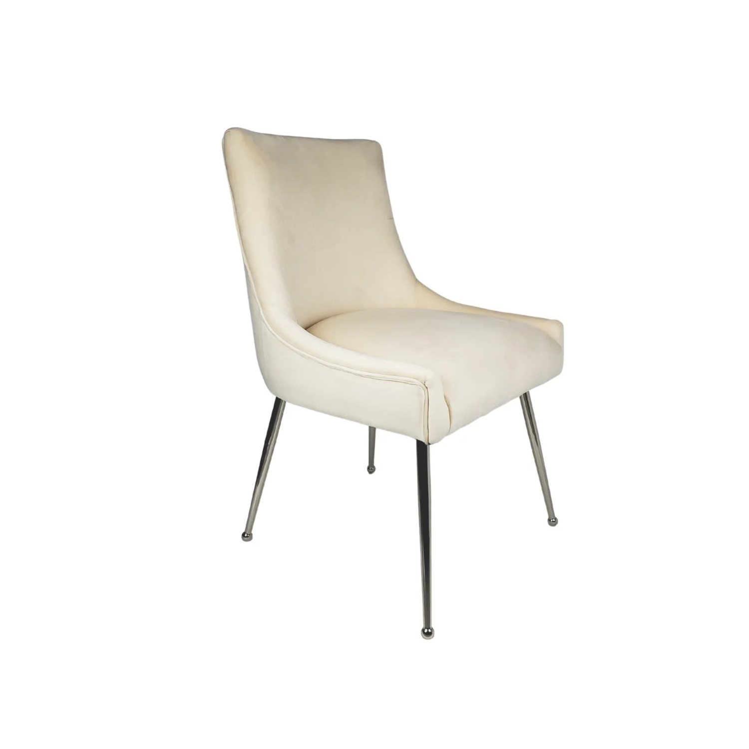 CHAIR Genoa 5255 SILVER LEGS + CREAM FABRIC