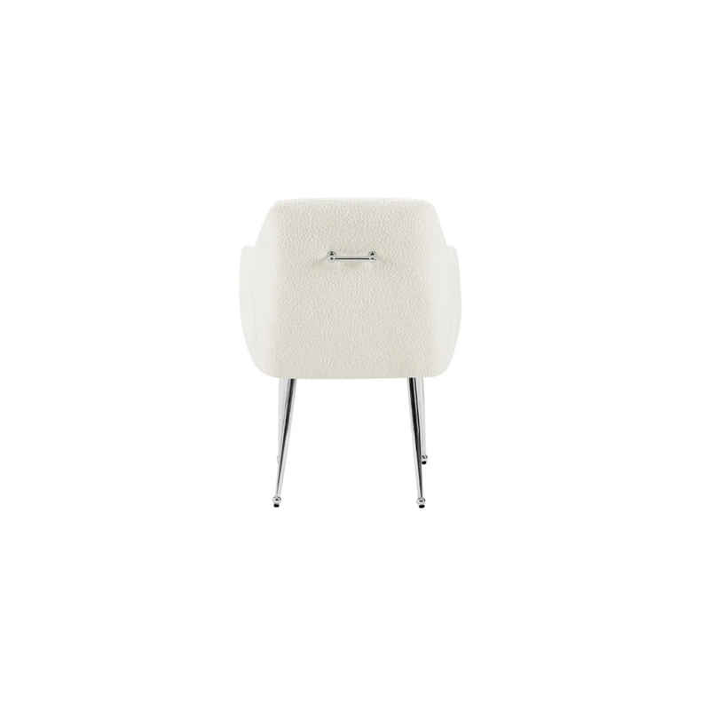 CHAIR MILA  VC802A SILVER + WHITE TEDDY
