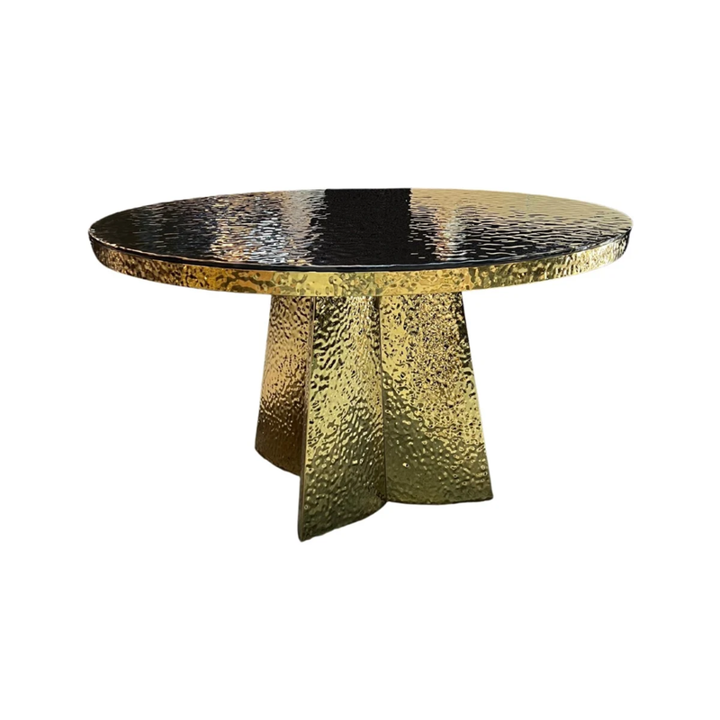 JIMMY DT GOLD 130ROND BLACK FUSED GLASS