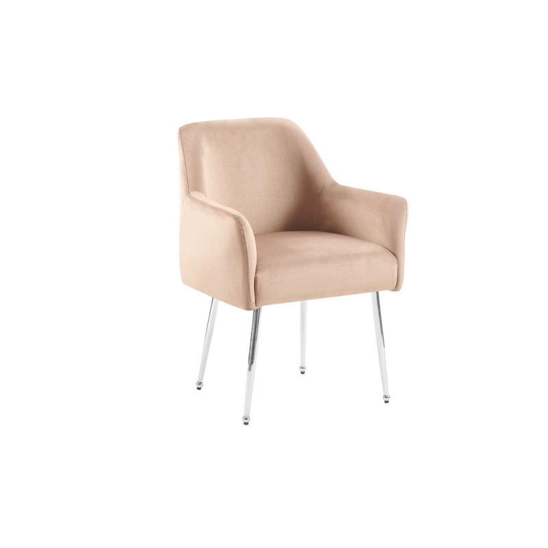 CHAIR MILA  VC802B SILVER + TAUPE CROCO