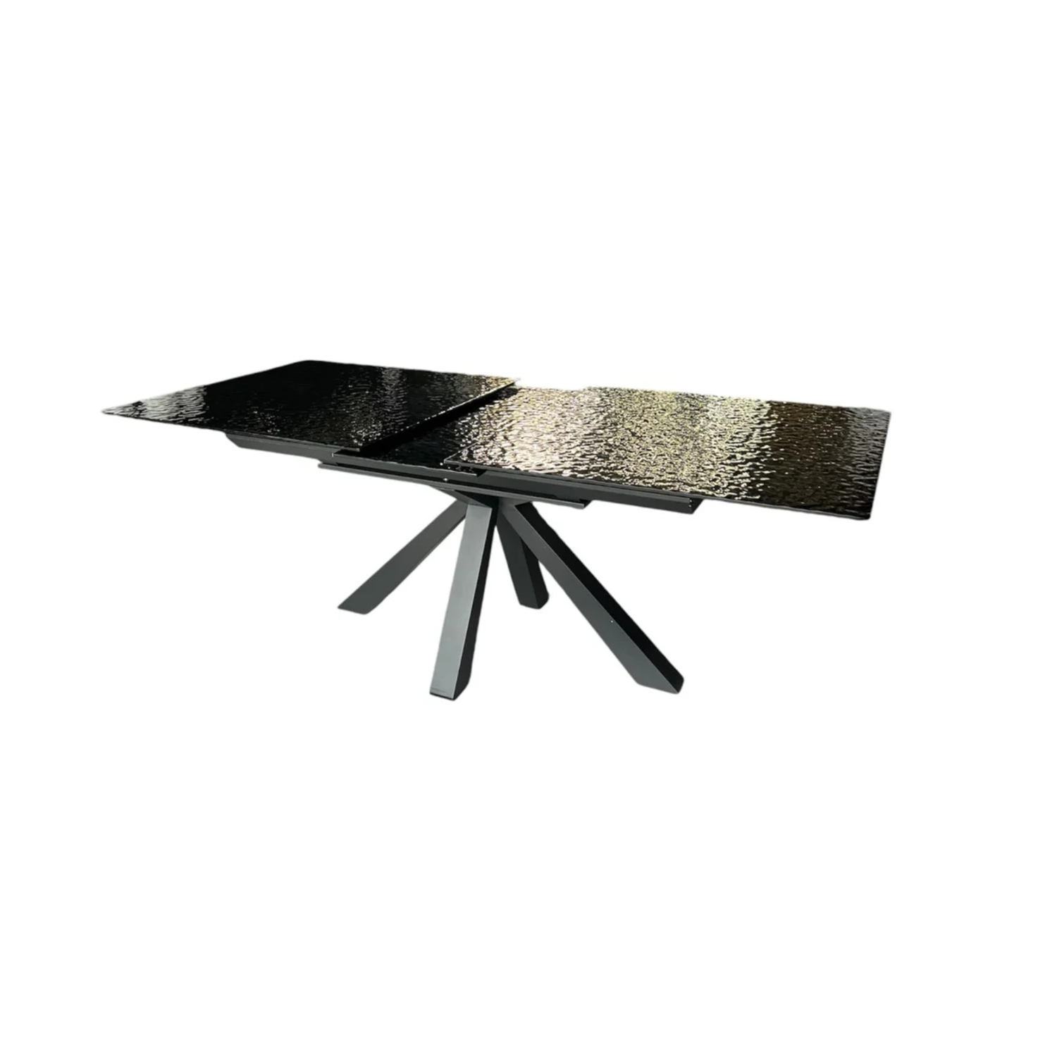 OCTOPUS DT BLACK 180/220X90 BLACK FUSED GLASS TOP