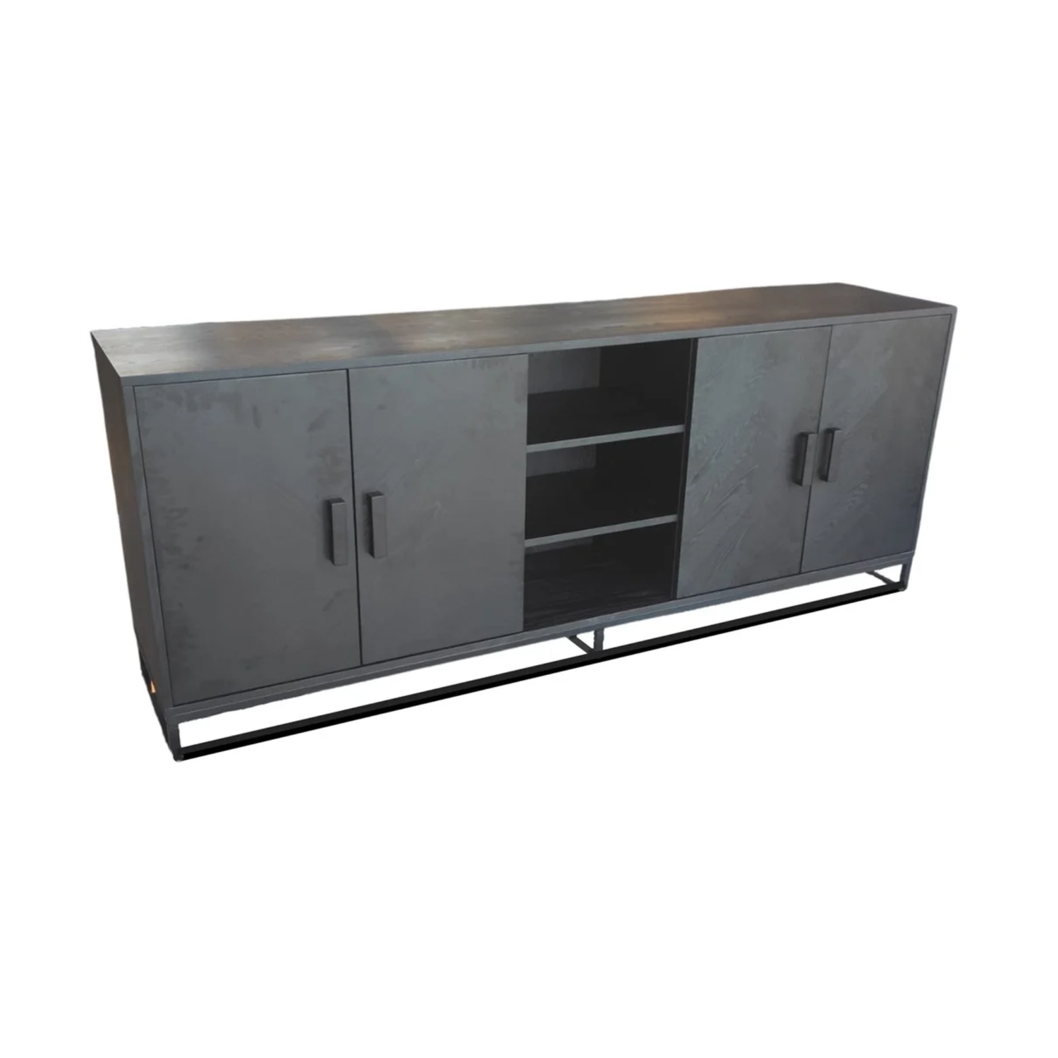 BLACK VENEER BF PLAIN 208X45X83 + BLACK