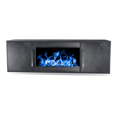 BLOCCI TT BLACK PLAIN VISGRAAT FIREPLACE 200X40X50 + SILVER