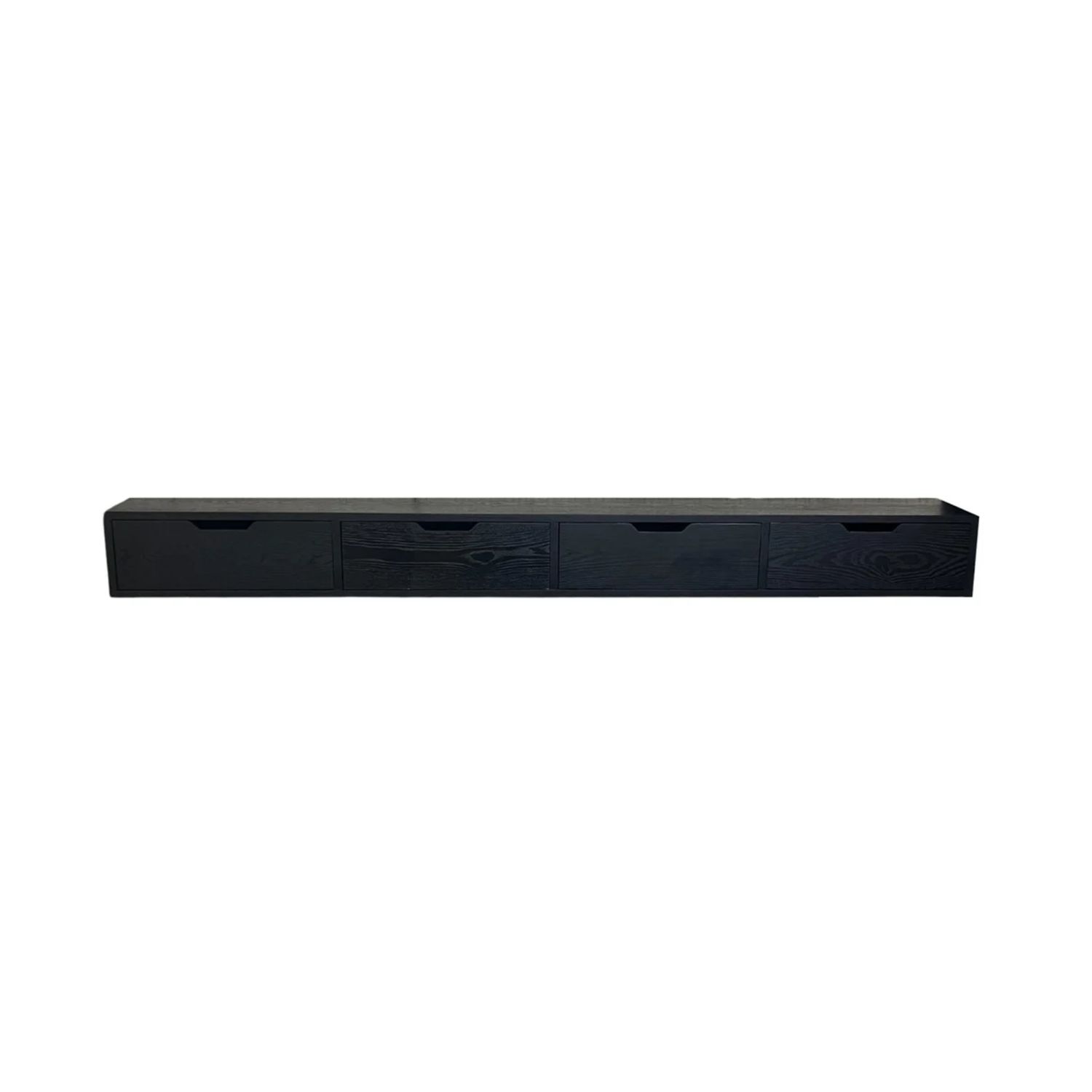 WALL CABINET BLACK VENEER PLAIN 200X24X20