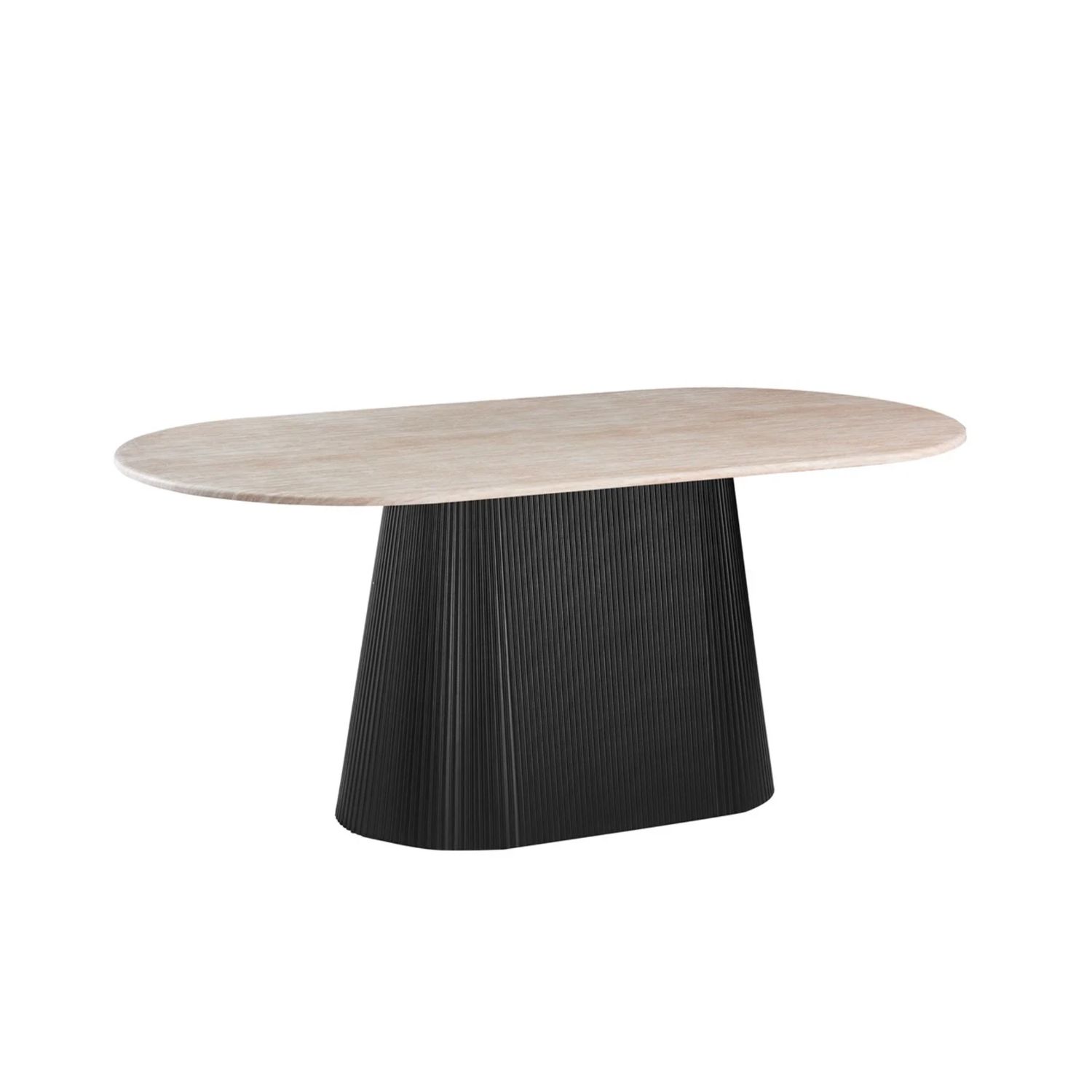 KIMBERLY BLACK DT OVAL 200X110X75 FLINTSTONE FAUX MARBLE TOP