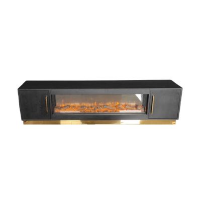 BLOCCI TT BLACK PLAIN VENEER FIREPLACE 200X40X50 + GOLD