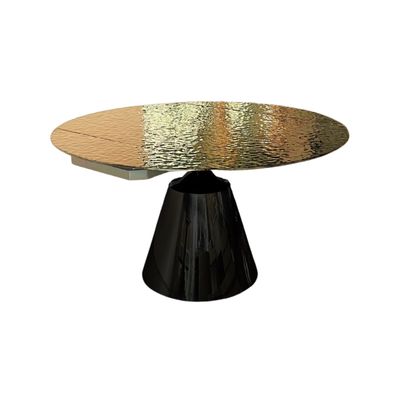 ROTATE DT BLACK 135/86X75 GOLD FUSED GLASS TOP ROTATE DT BLACK 135/86X75 GOLD FUSED GLASS TOP