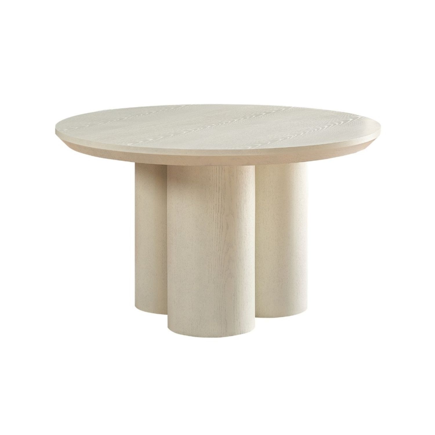 ROYAL DINNING TABLE 130 AROUND CREAM VENEER PLAIN