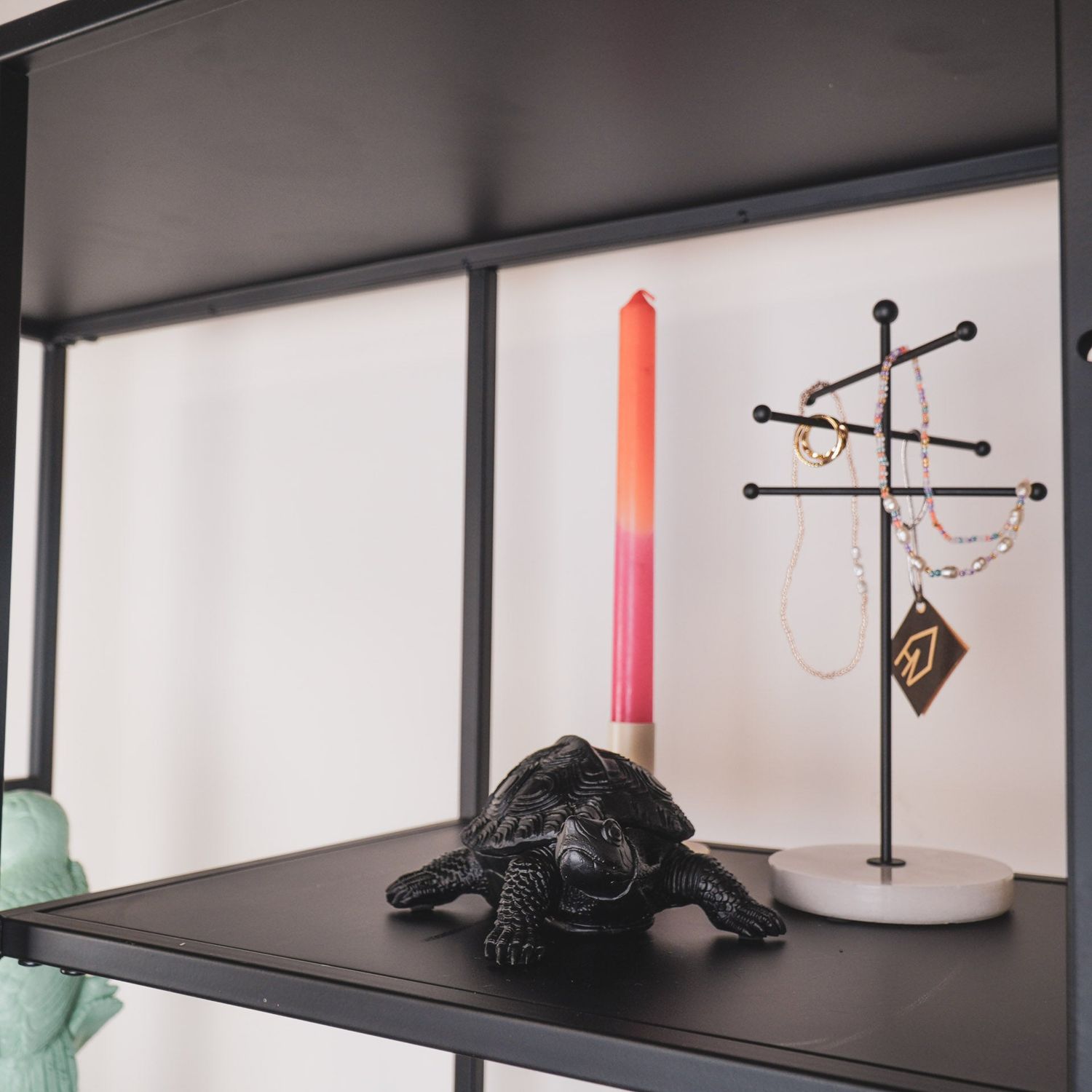 Turtle Box - Polyresin -  Black - 15.5x13.5x7.5cm
