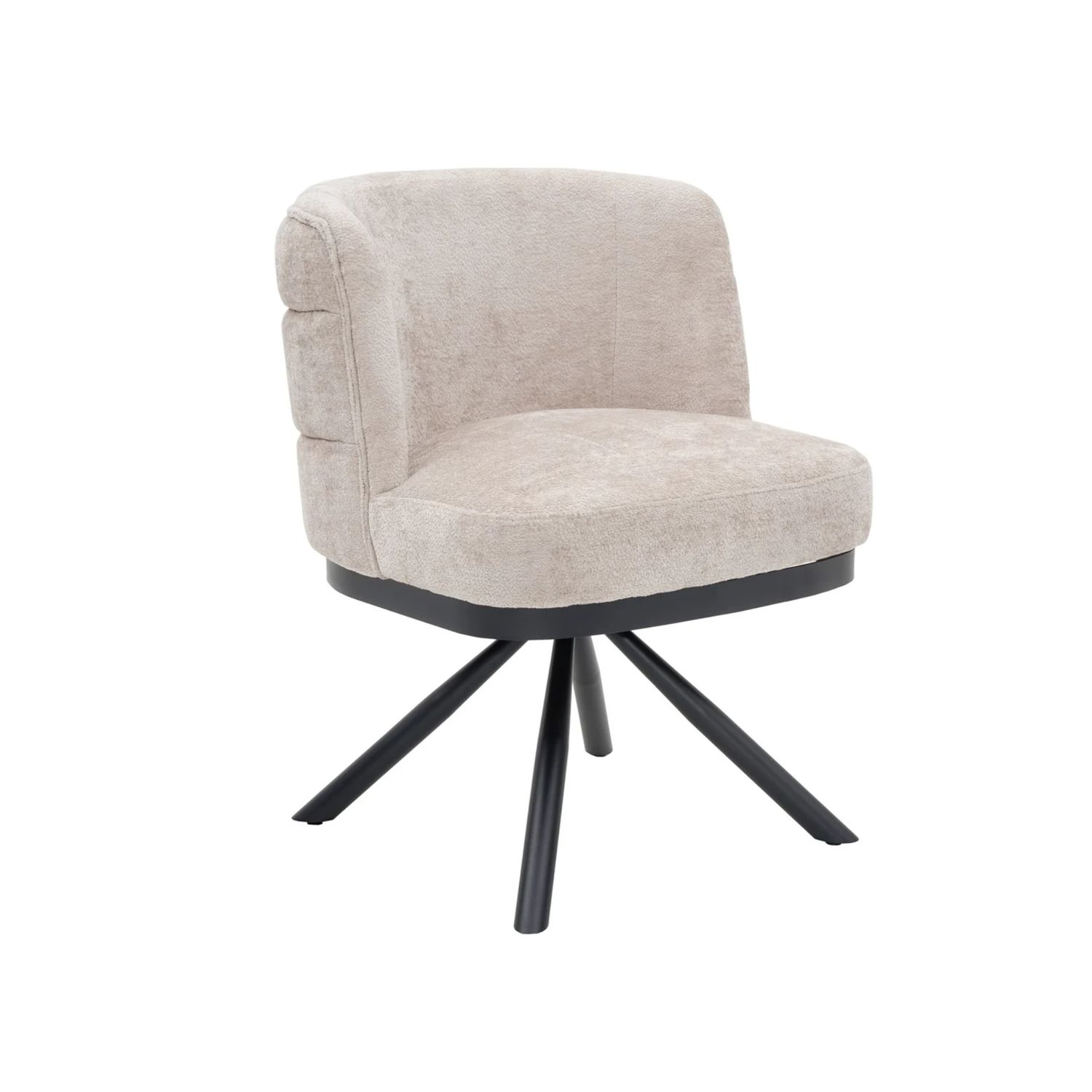 CHAIR CORFU ZB-5692 BLACK LEGS  FY2415 NO-6 TAUPE