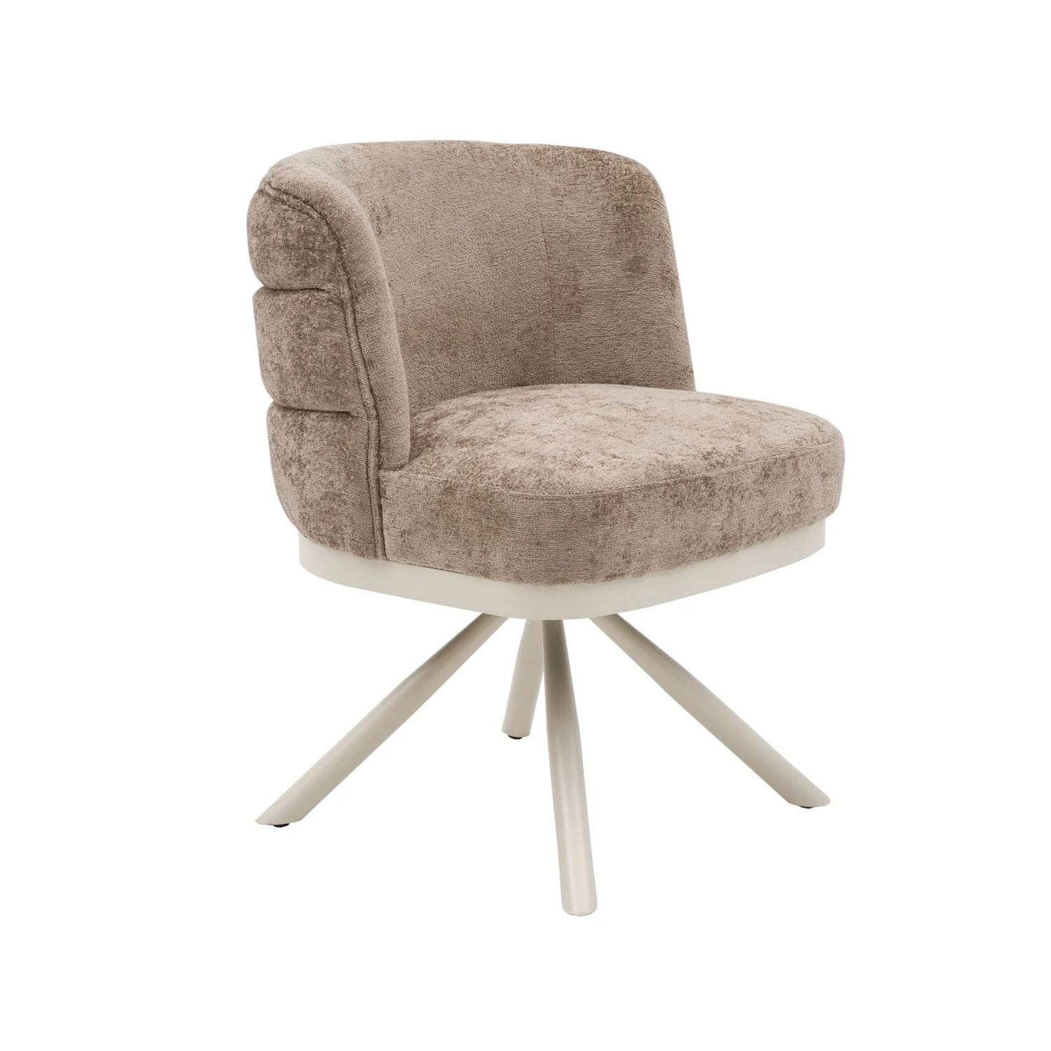 CHAIR CORFU ZB-5692 CREAM LEGS FY2415 NO-8 BROWN