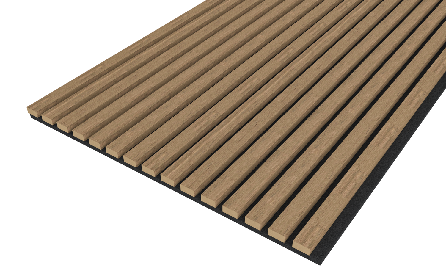 Akupanel Eiken Mokka 260 x 60 cm Lattenwand Akoestische wandpanelen